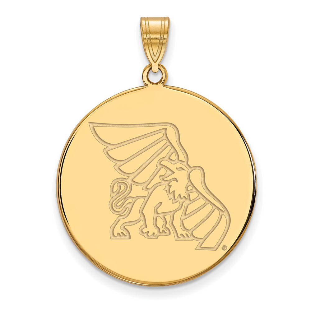 14k Gold Plated Silver Missouri Western State Disc Pendant