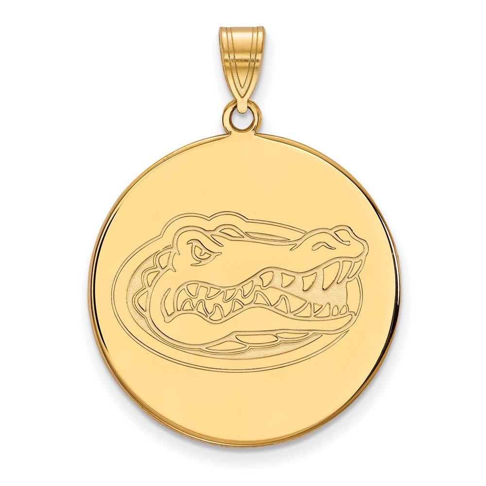 14k Gold Plated Silver U. of Florida Disc Mascot Pendant