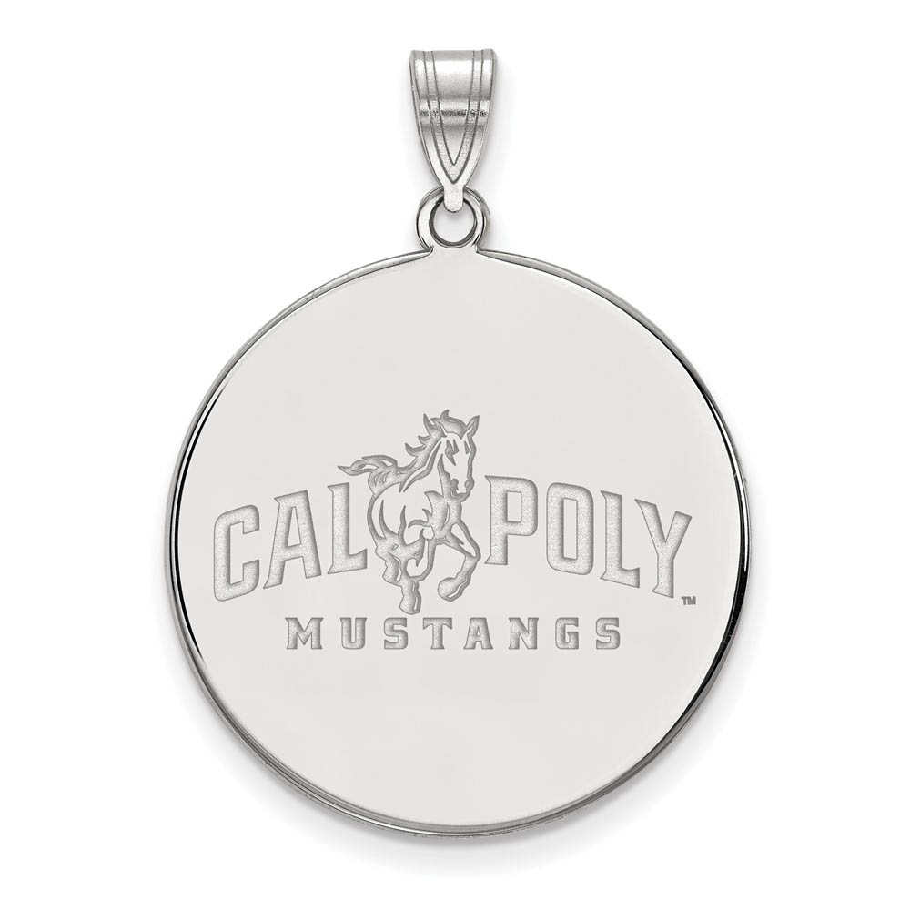 Sterling Silver California Polytech State Disc Pendant