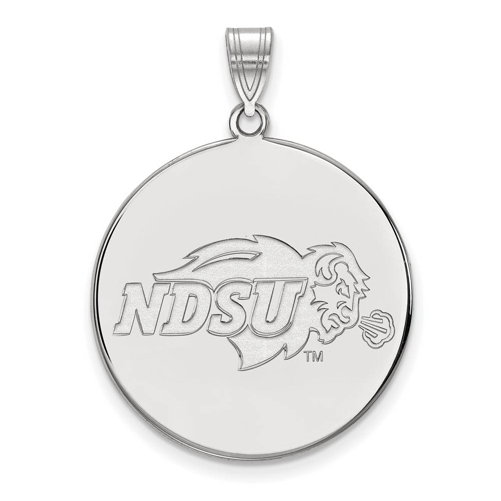 Sterling Silver North Dakota State Disc Pendant