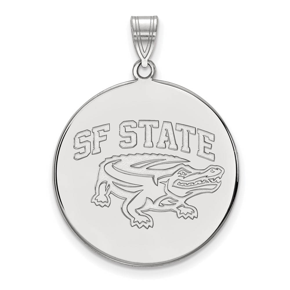 Sterling Silver San Francisco State Disc Pendant