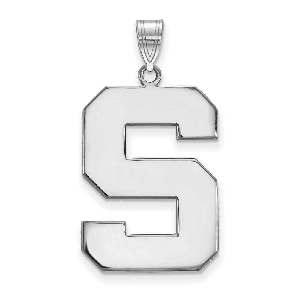 Sterling Silver Michigan State Initial Pendant