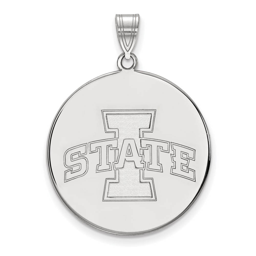 Sterling Silver Iowa State Disc Pendant
