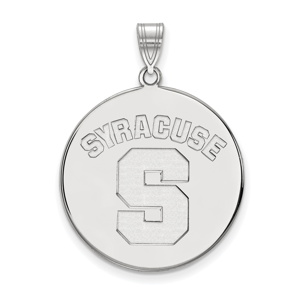 Sterling Silver Syracuse U. 'SYRACUSE S' Disc Pendant