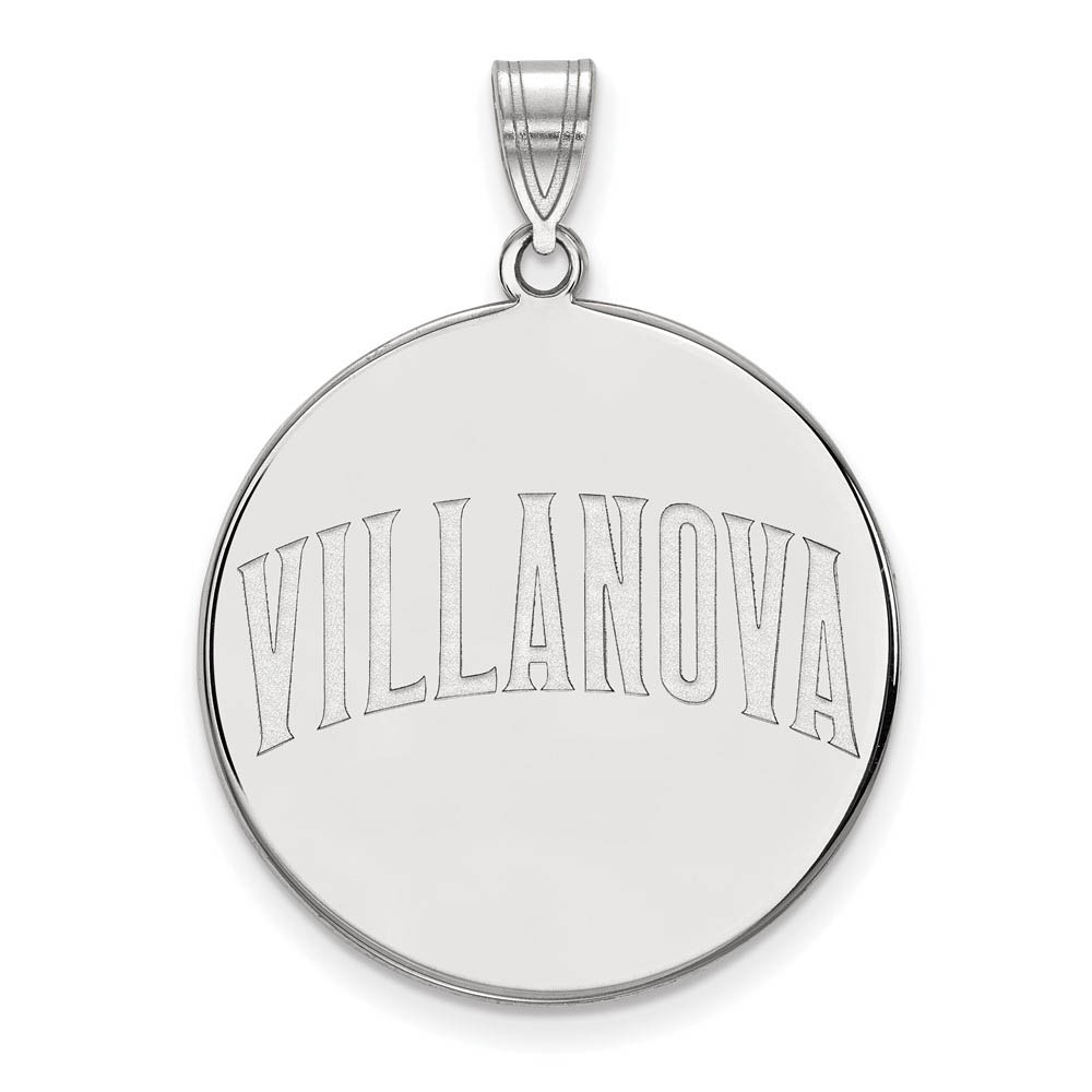 Sterling Silver Villanova U. Script Disc Pendant