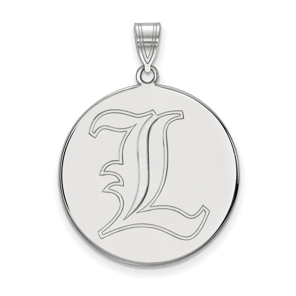 Sterling Silver U. of Louisville Disc Pendant