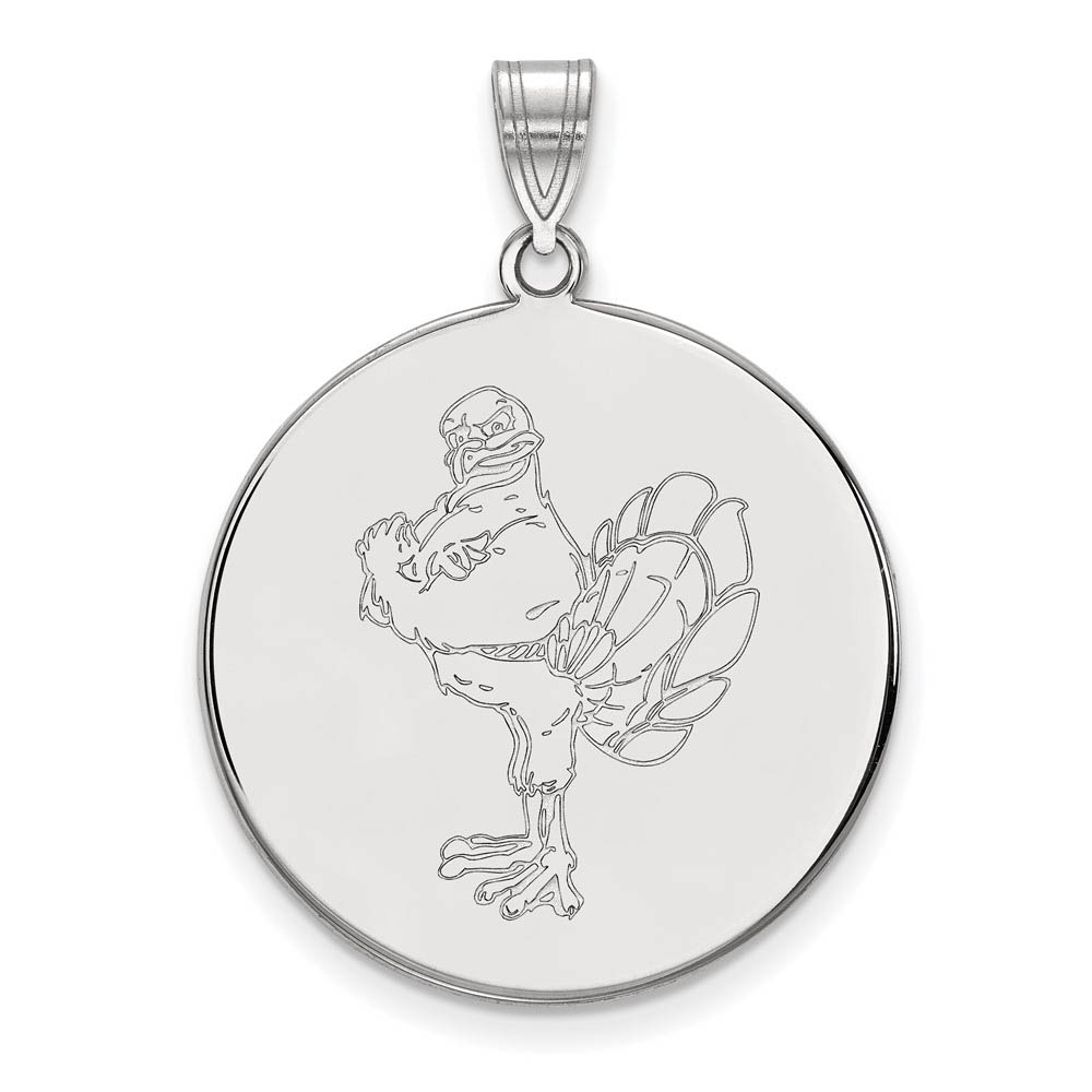 Sterling Silver Virginia Tech Masco Logo Disc Pendant