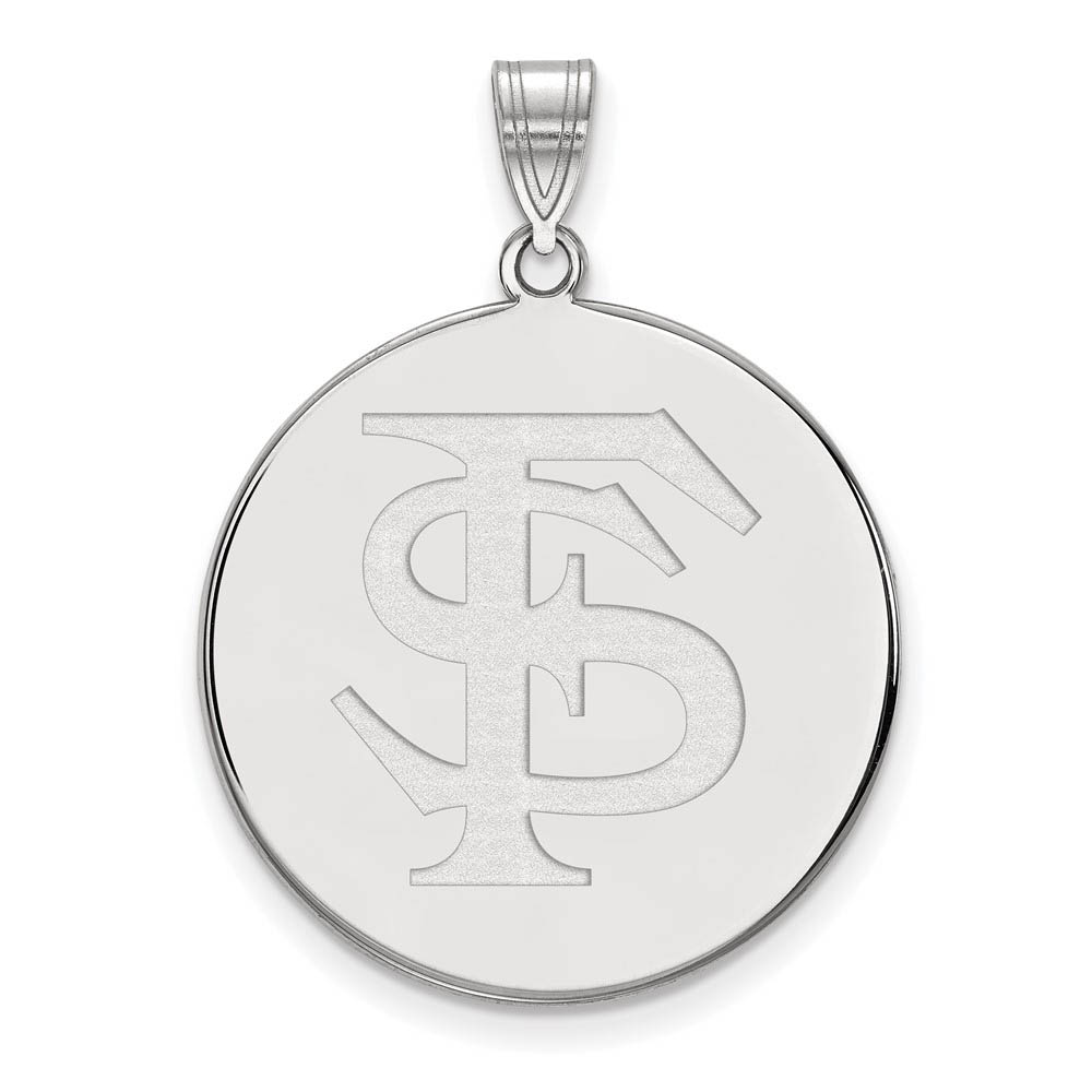 Sterling Silver Florida State 'FS' Disc Pendant