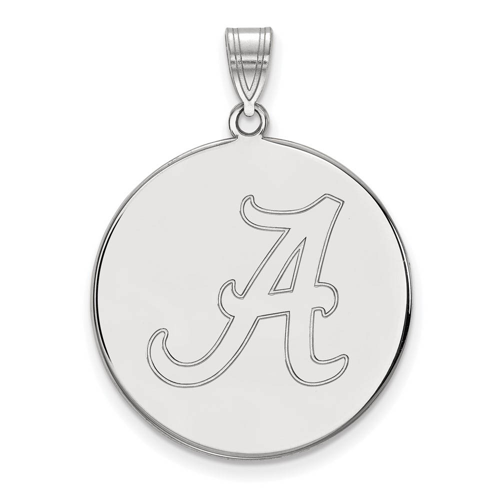 Sterling Silver U. of Alabama Initial A Disc Pendant