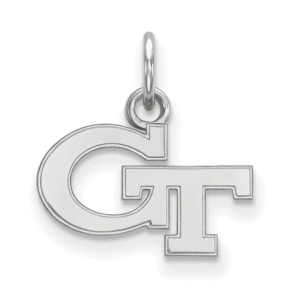 10k White Gold Georgia Technology (Tiny) 'GT' Charm or Pendant