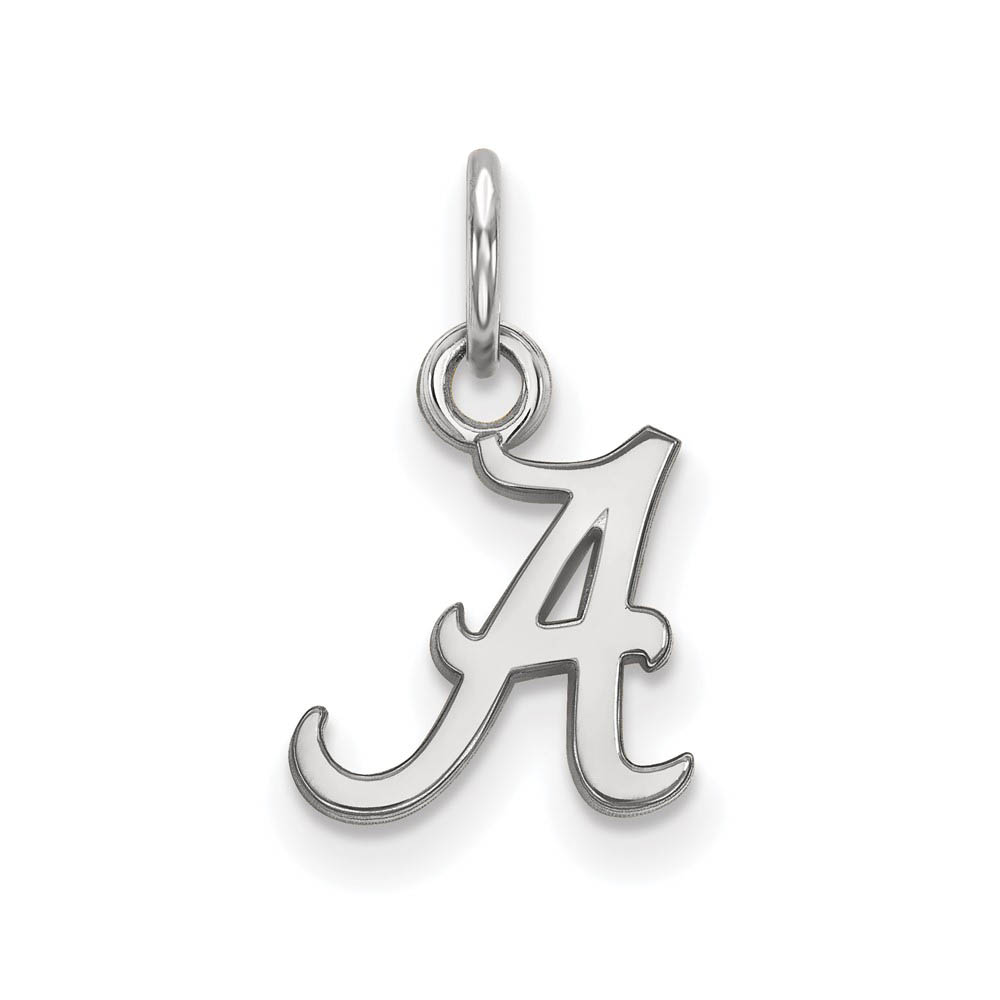 10k White Gold U. of Alabama (Tiny) Initial A Charm or Pendant