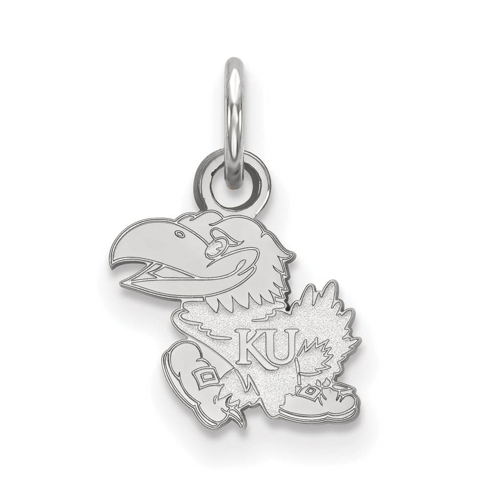 10k White Gold U. of Kansas (Tiny) Mascot Charm or Pendant