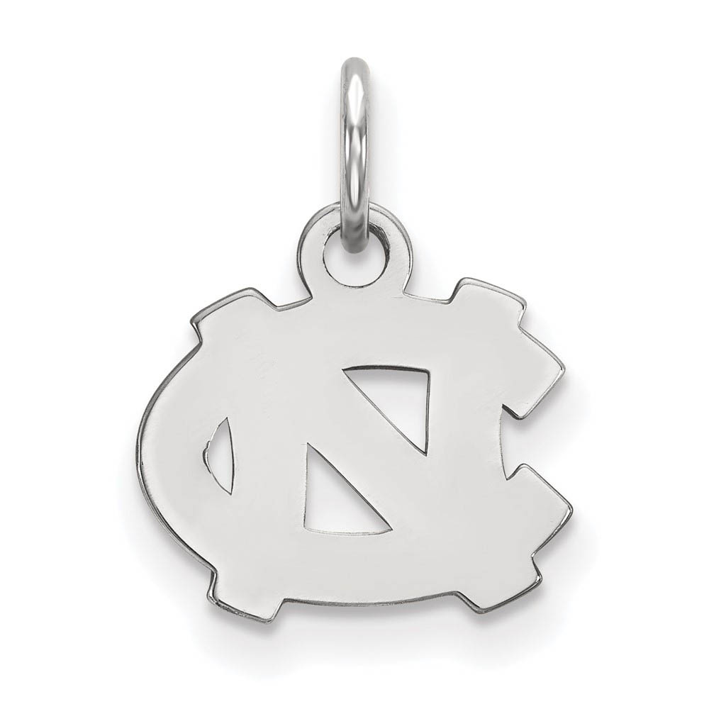 10k White Gold North Carolina (Tiny) 'NC' Charm or Pendant