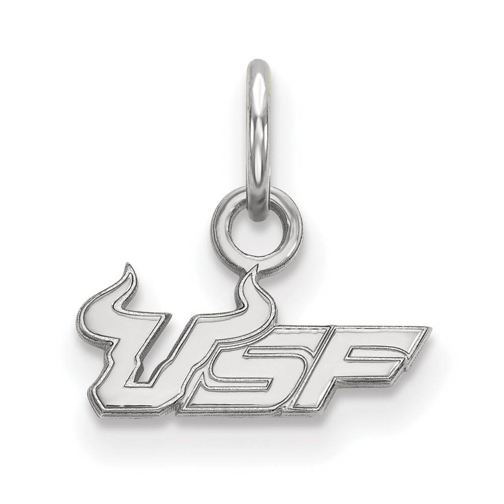 10k White Gold South Florida (Tiny) 'USF' Charm or Pendant