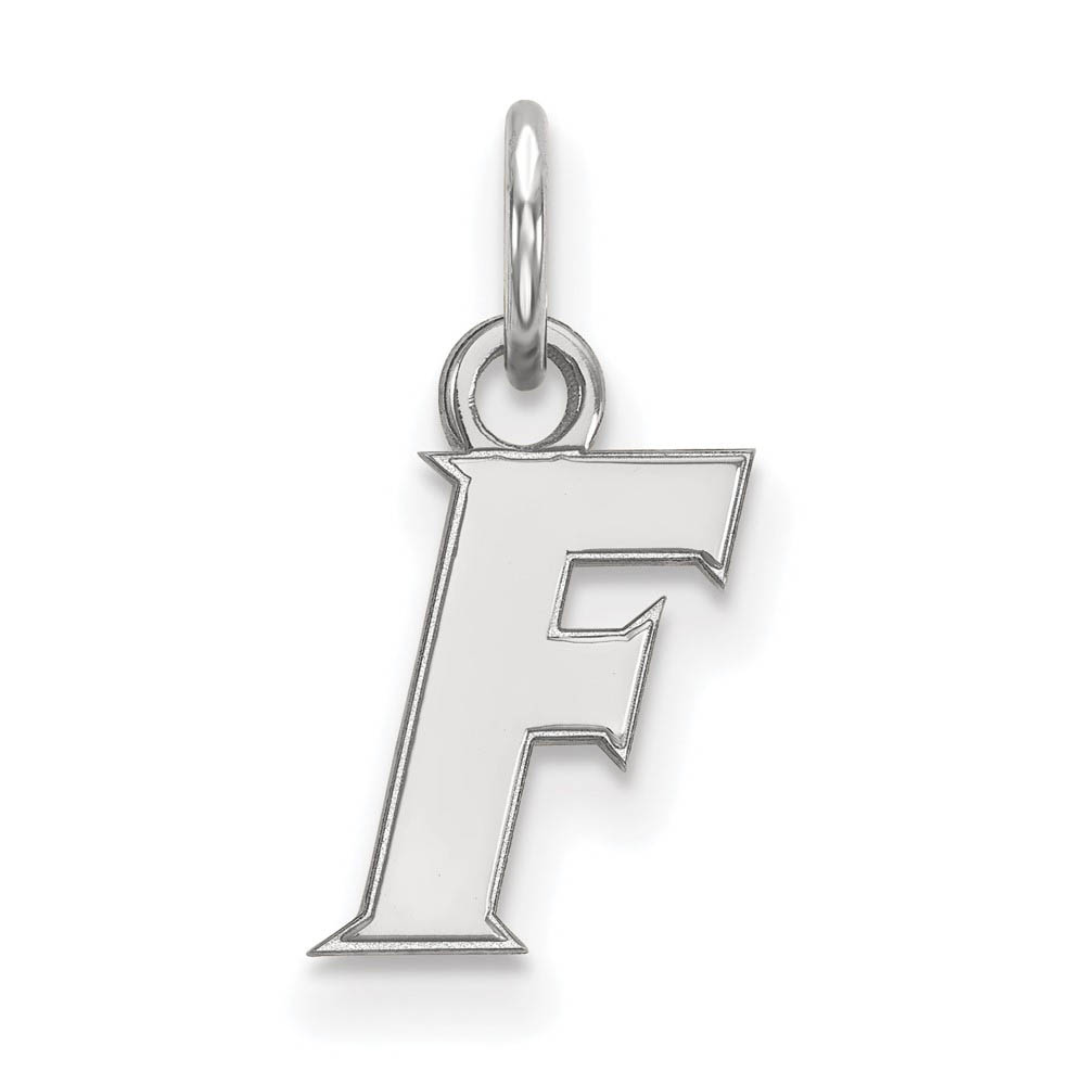 10k White Gold U. of Florida (Tiny) Initial F Charm or Pendant