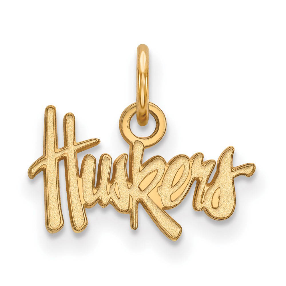10k Yellow Gold U. of Nebraska (Tiny) 'Huskers' Charm or Pendant