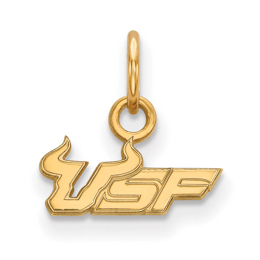 10k Yellow Gold South Florida (Tiny) 'USF' Charm or Pendant