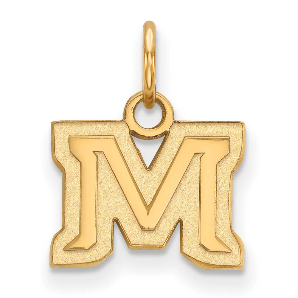 10k Yellow Gold Montana State XS (Tiny) 'M' Charm or Pendant