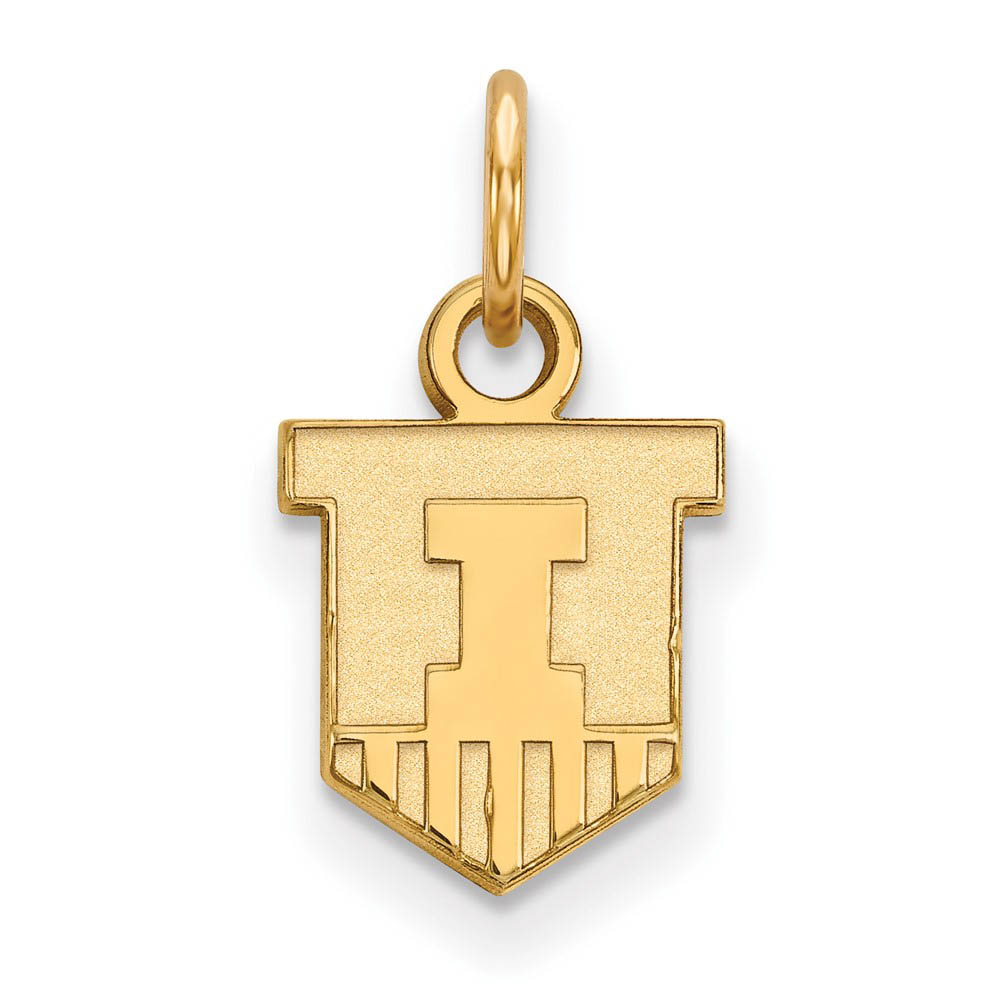 10k Yellow Gold U. of Illinois (Tiny) Shield Charm or Pendant