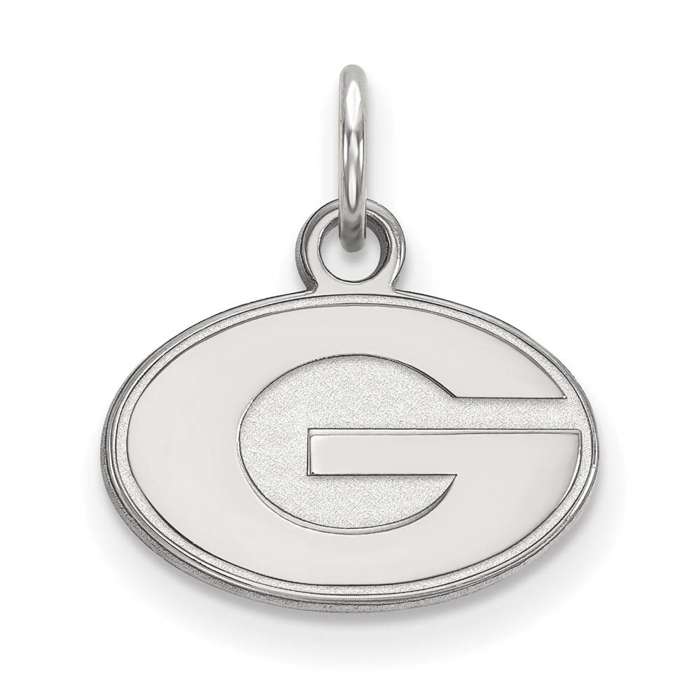 14k White Gold U. of Georgia (Tiny) 'G' Charm or Pendant