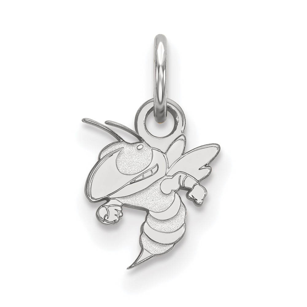 14k White Gold Georgia Technology (Tiny) Charm or Pendant