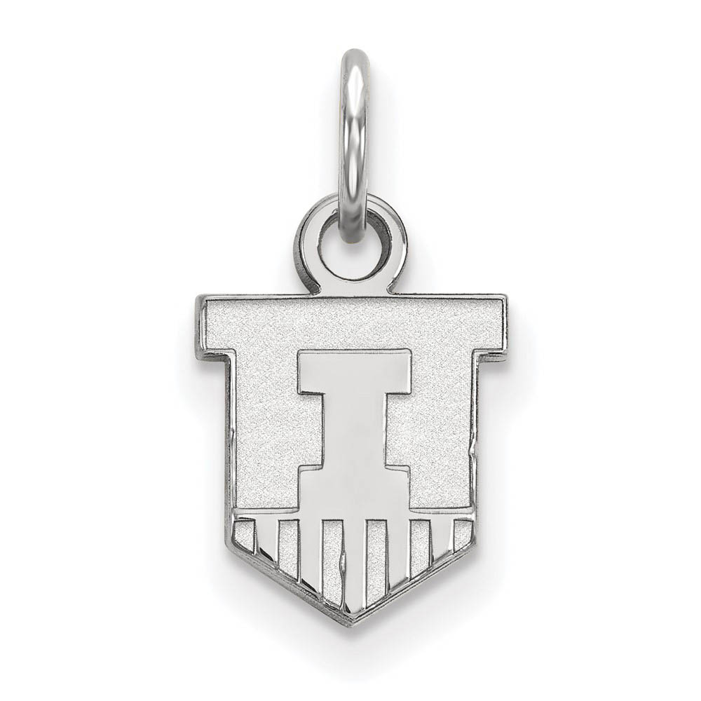 14k White Gold U. of Illinois (Tiny) Shield Charm or Pendant