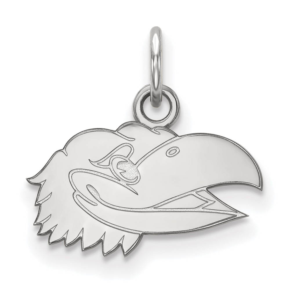 14k White Gold U. of Kansas (Tiny) Right Profile Mascot Charm