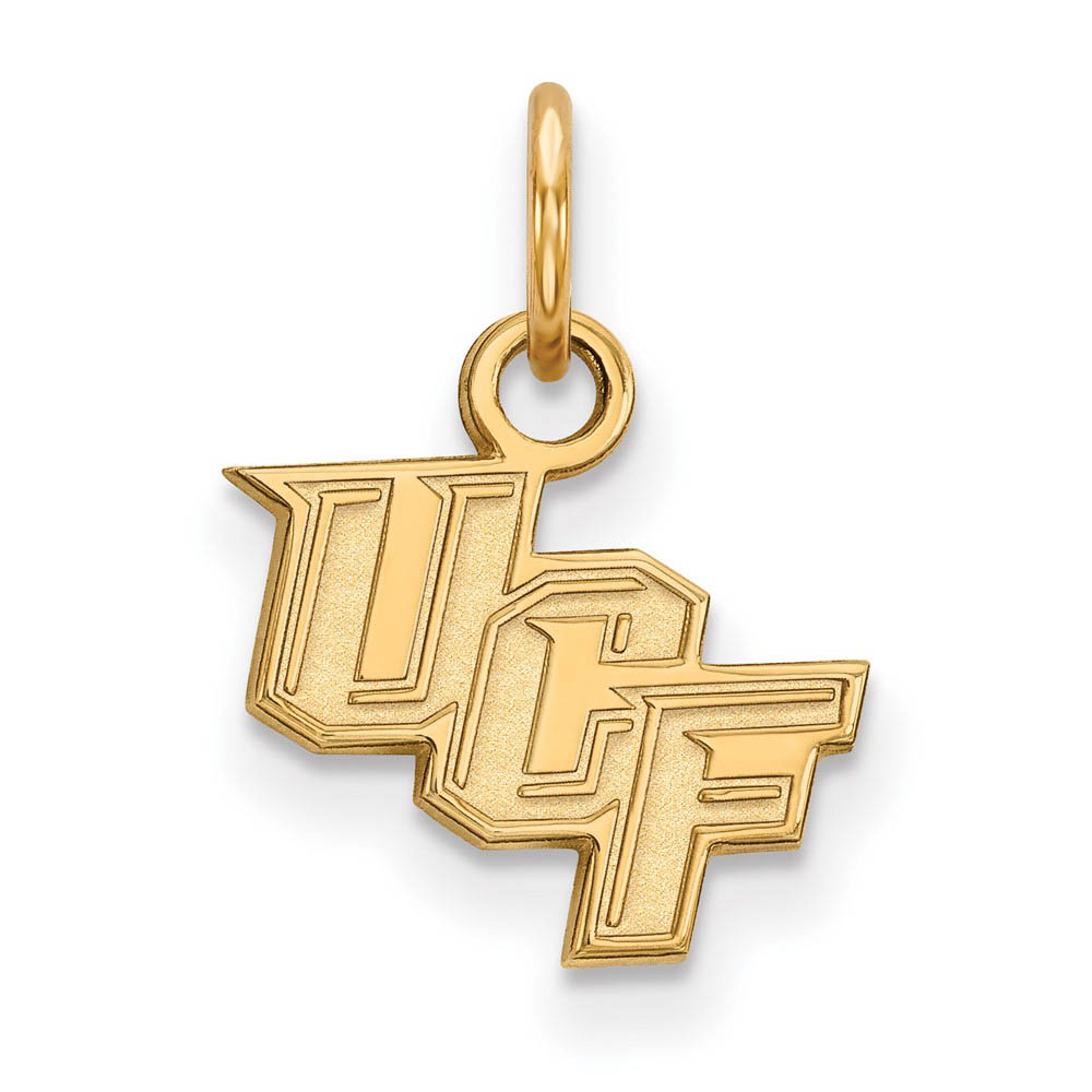 14k Yellow Gold Central Florida (Tiny) 'UCF' Charm or Pendant