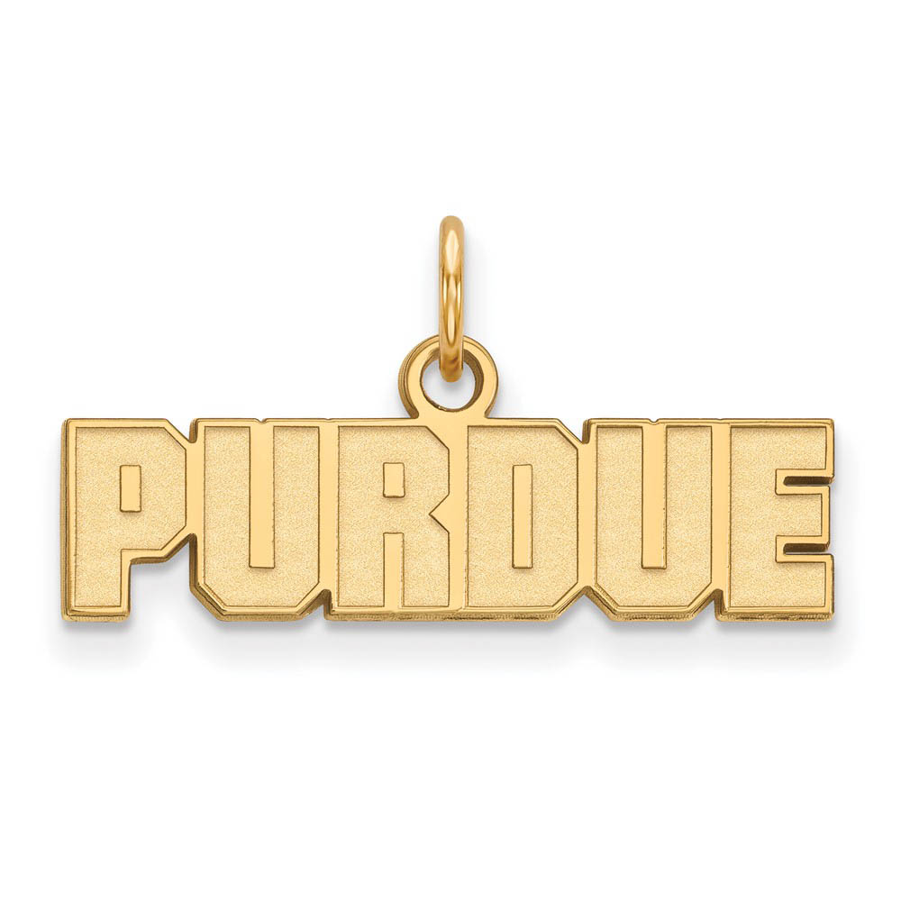 14k Yellow Gold Purdue Script Charm or Pendant