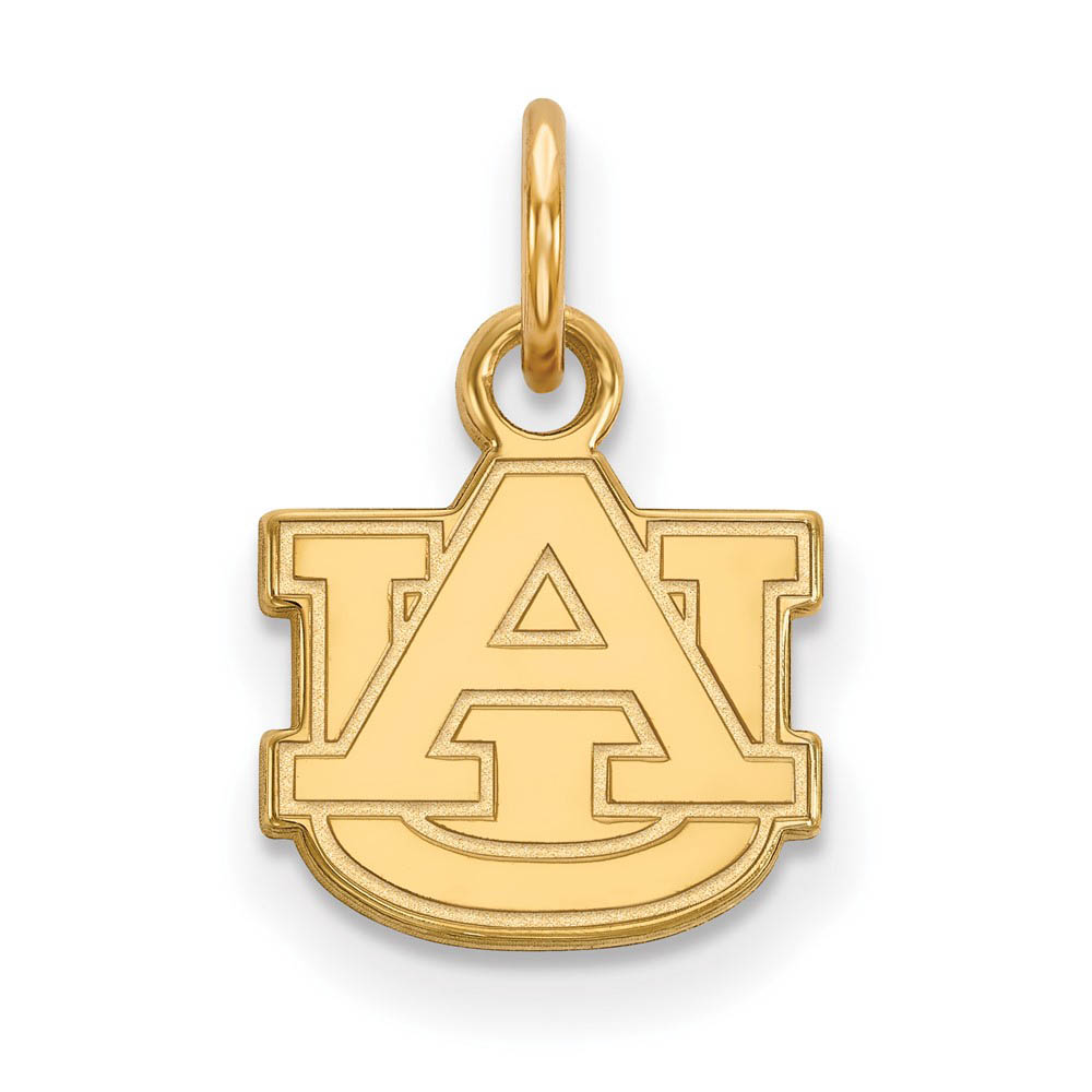 14k Gold Plated Silver Auburn U (Tiny) 'AU' Charm or Pendant