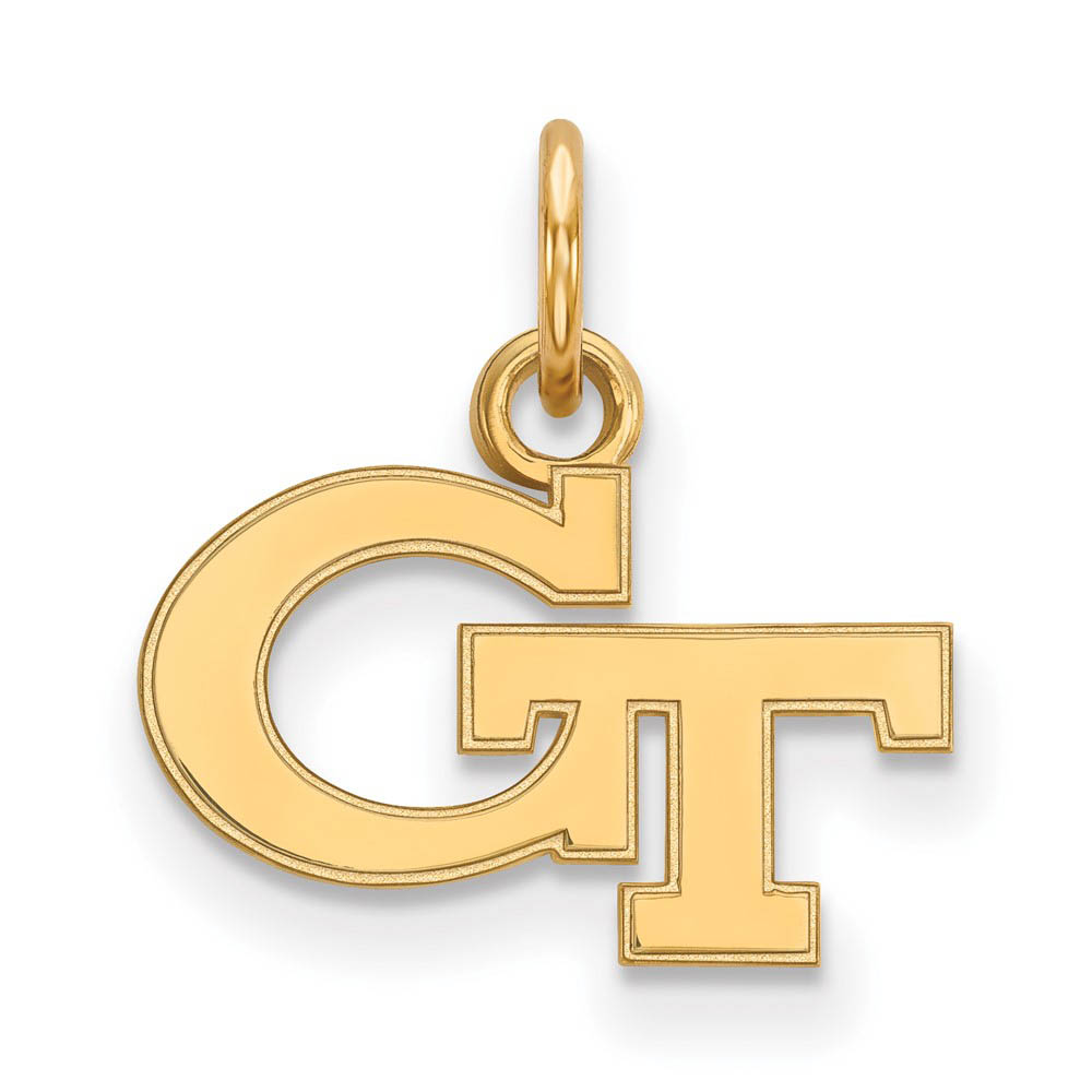 14k Gold Plated Silver Georgia Technology (Tiny) 'GT' Charm