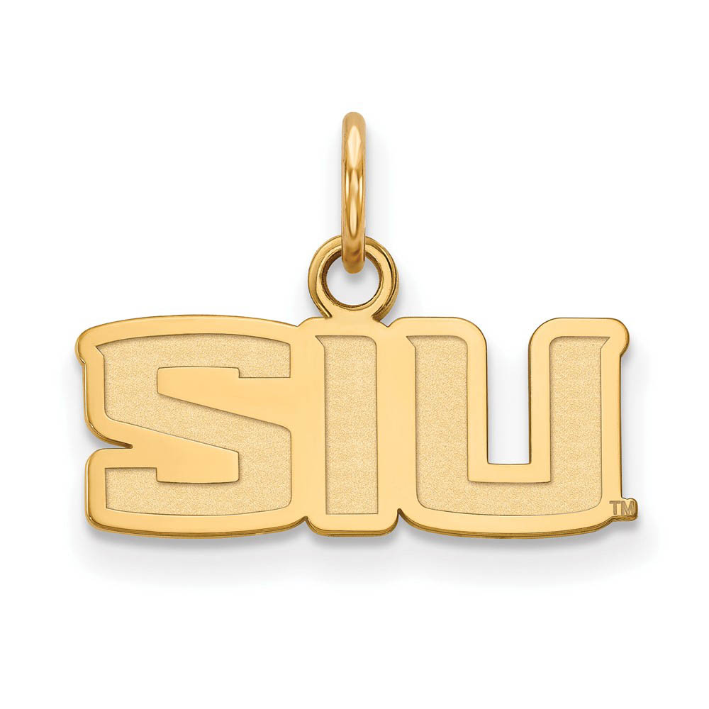 14k Gold Plated Silver Southern Illinois U. (Tiny) 'SIU' Charm