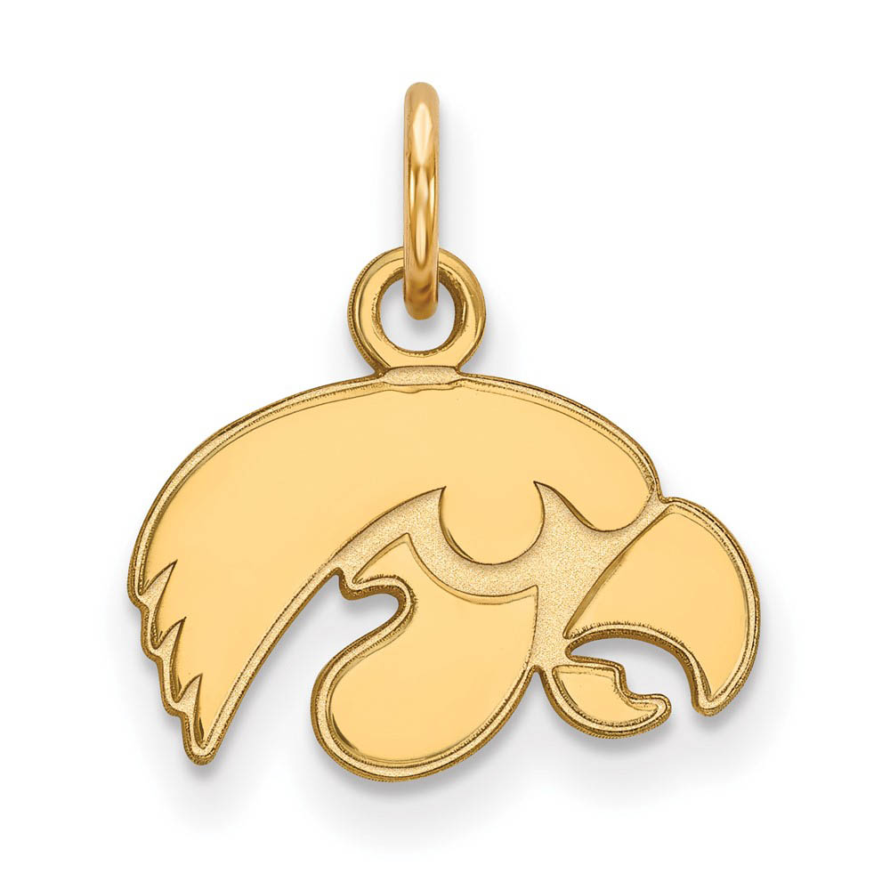 14k Gold Plated Silver U. of Iowa (Tiny) Mascot Charm or Pendant