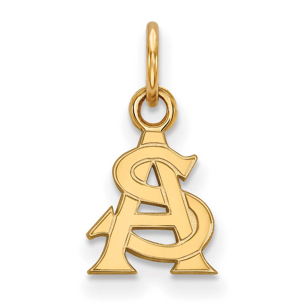 14k Gold Plated Silver Arizona State (Tiny) Charm or Pendant