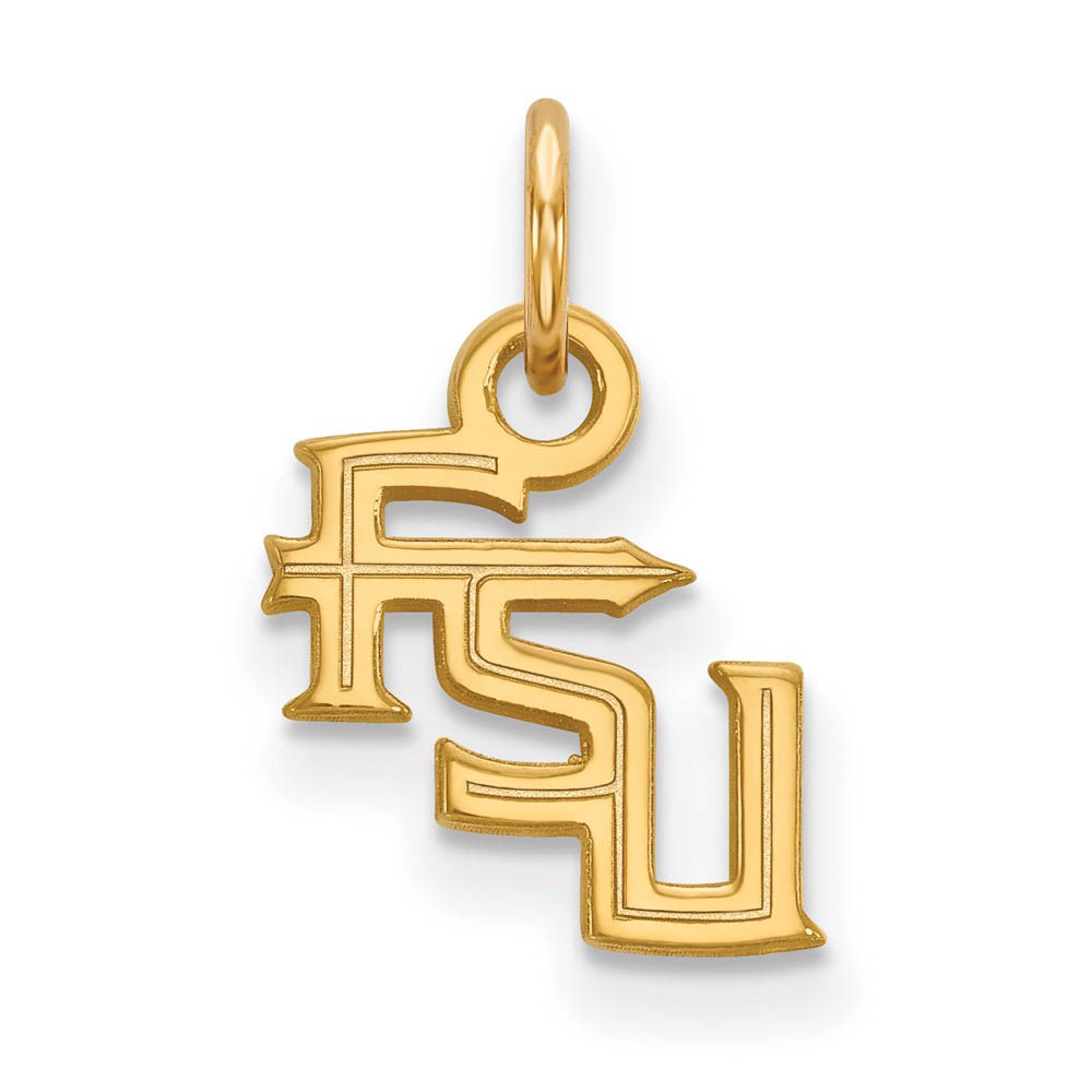 14k Gold Plated Silver Florida State (Tiny) 'FSU' Charm or Pendant