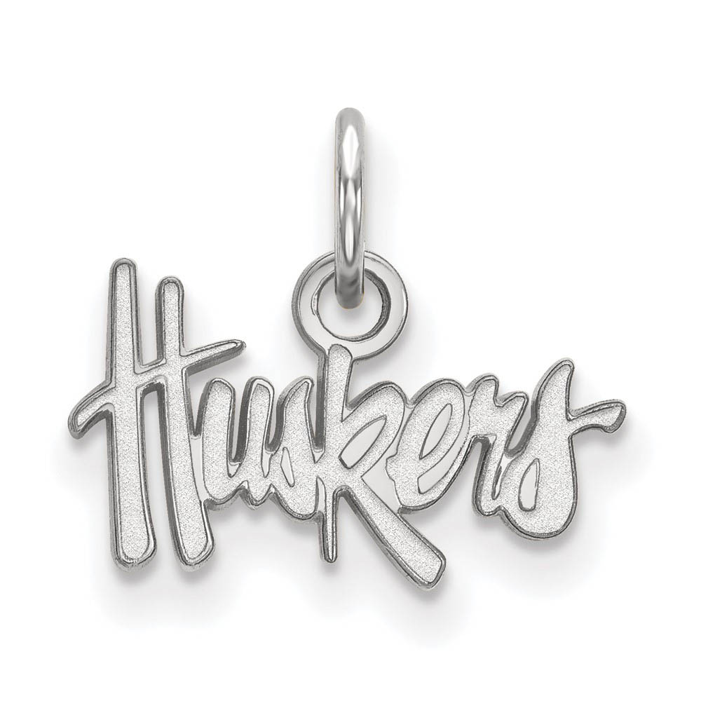 Sterling Silver U. of Nebraska (Tiny) 'Huskers' Charm or Pendant