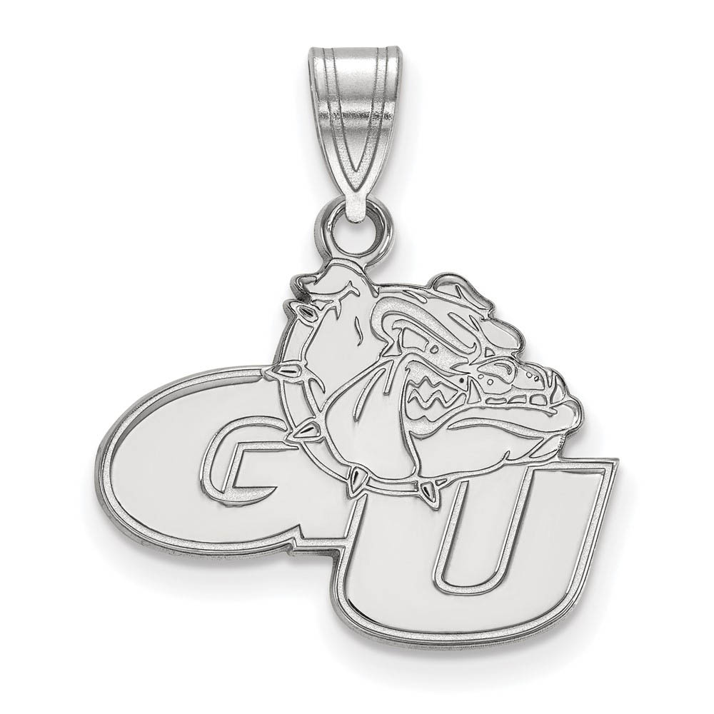 10k White Gold Gonzaga U Pendant