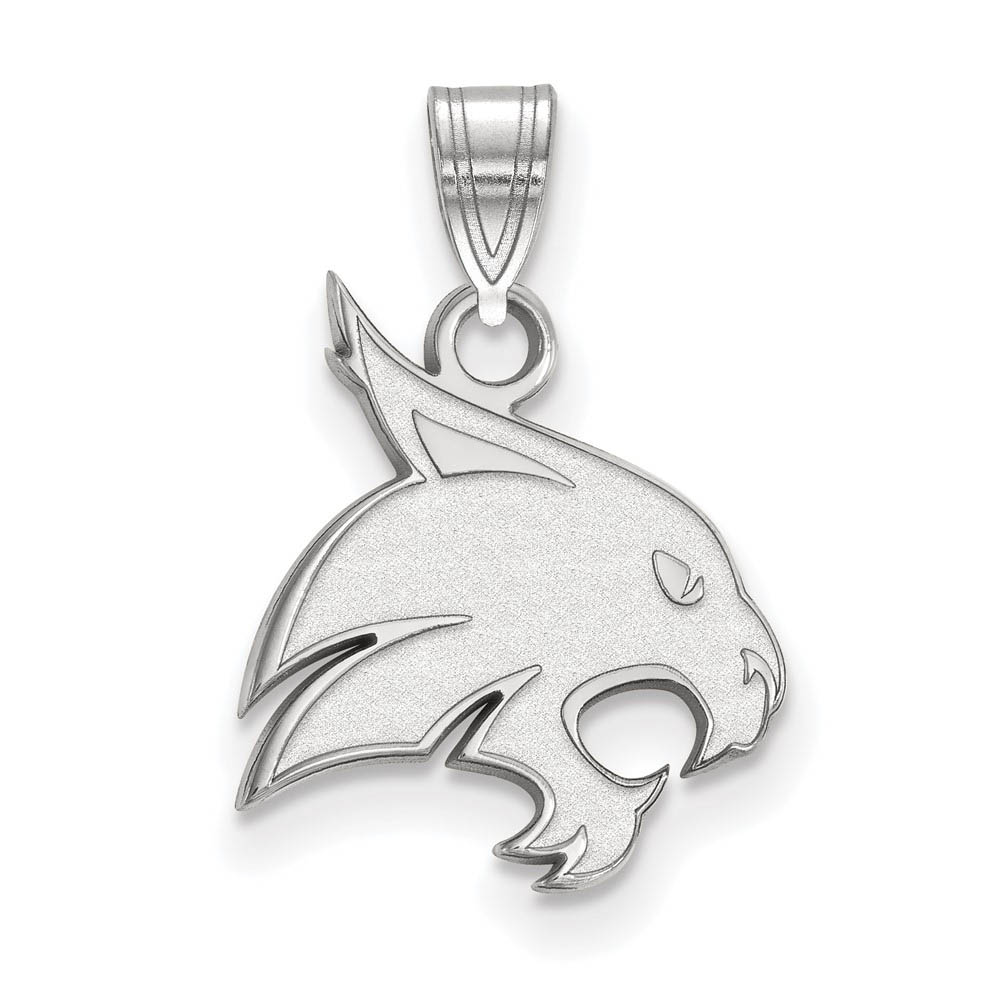 10k White Gold Texas State Pendant