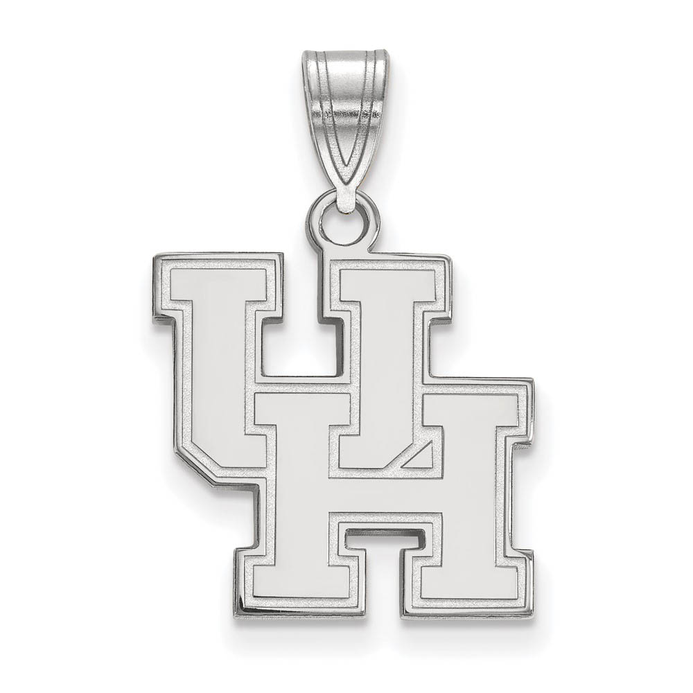 10k White Gold U. of Houston 'UH' Pendant