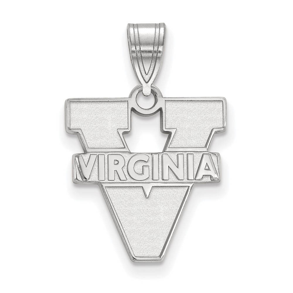 10k White Gold U. of Virginia 'V' Logo Pendant