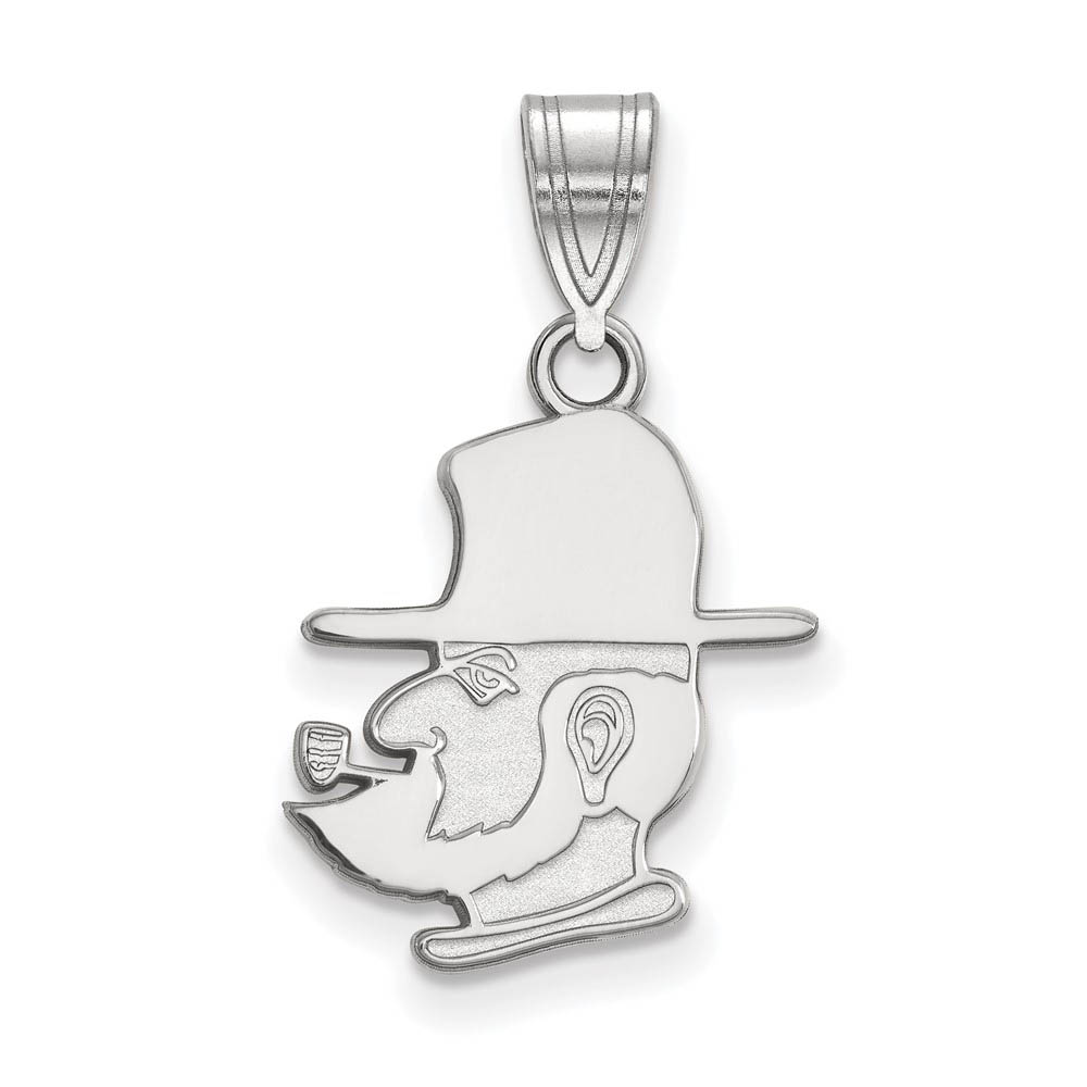10k White Gold Appalachian State Pendant