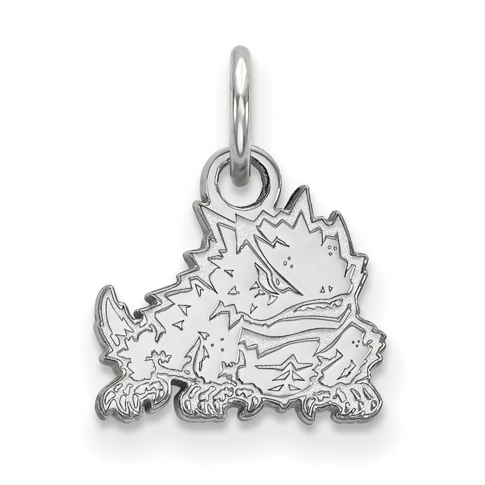 10k White Gold Texas Christian U. (Tiny) Charm or Pendant
