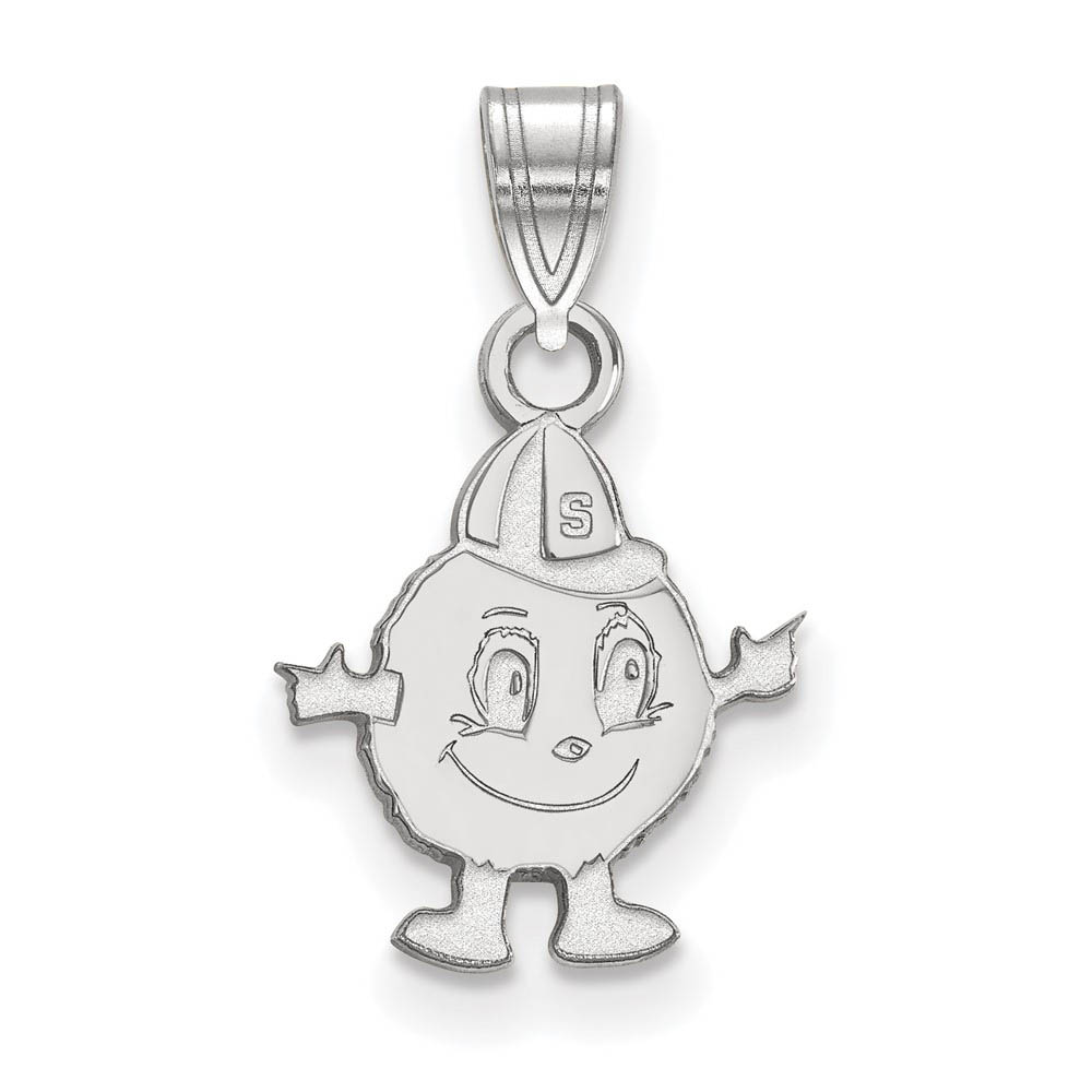 10k White Gold Syracuse U. Mascot Pendant