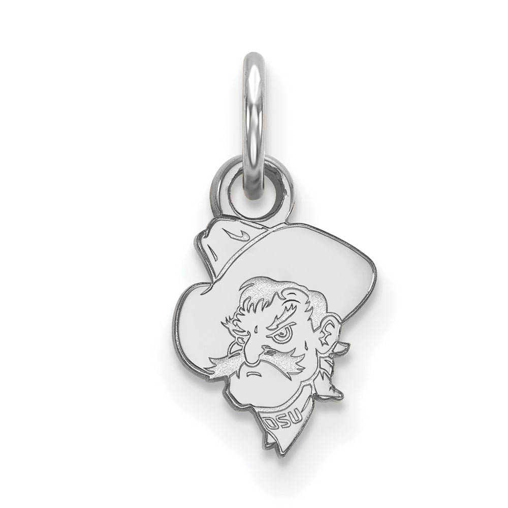10k White Gold Oklahoma State (Tiny) Charm or Pendant