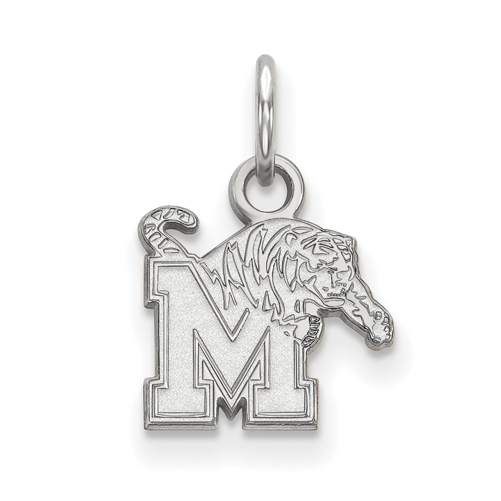 14k White Gold U. of Memphis (Tiny) Logo Charm or Pendant
