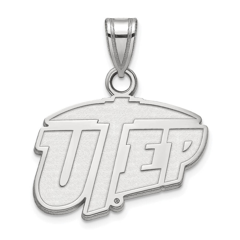 14k White Gold U. of Texas at El Paso Logo Pendant