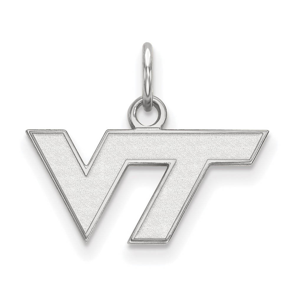 14k White Gold Virginia Tech (Tiny) Logo Charm or Pendant