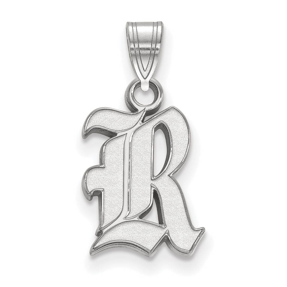 14k White Gold Rice U. 'R' Pendant