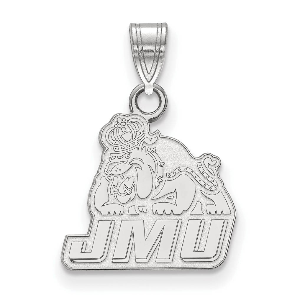 14k White Gold James Madison U Logo Pendant
