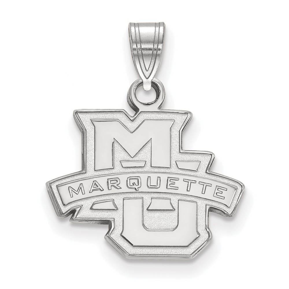 14k White Gold Marquette U Logo Pendant